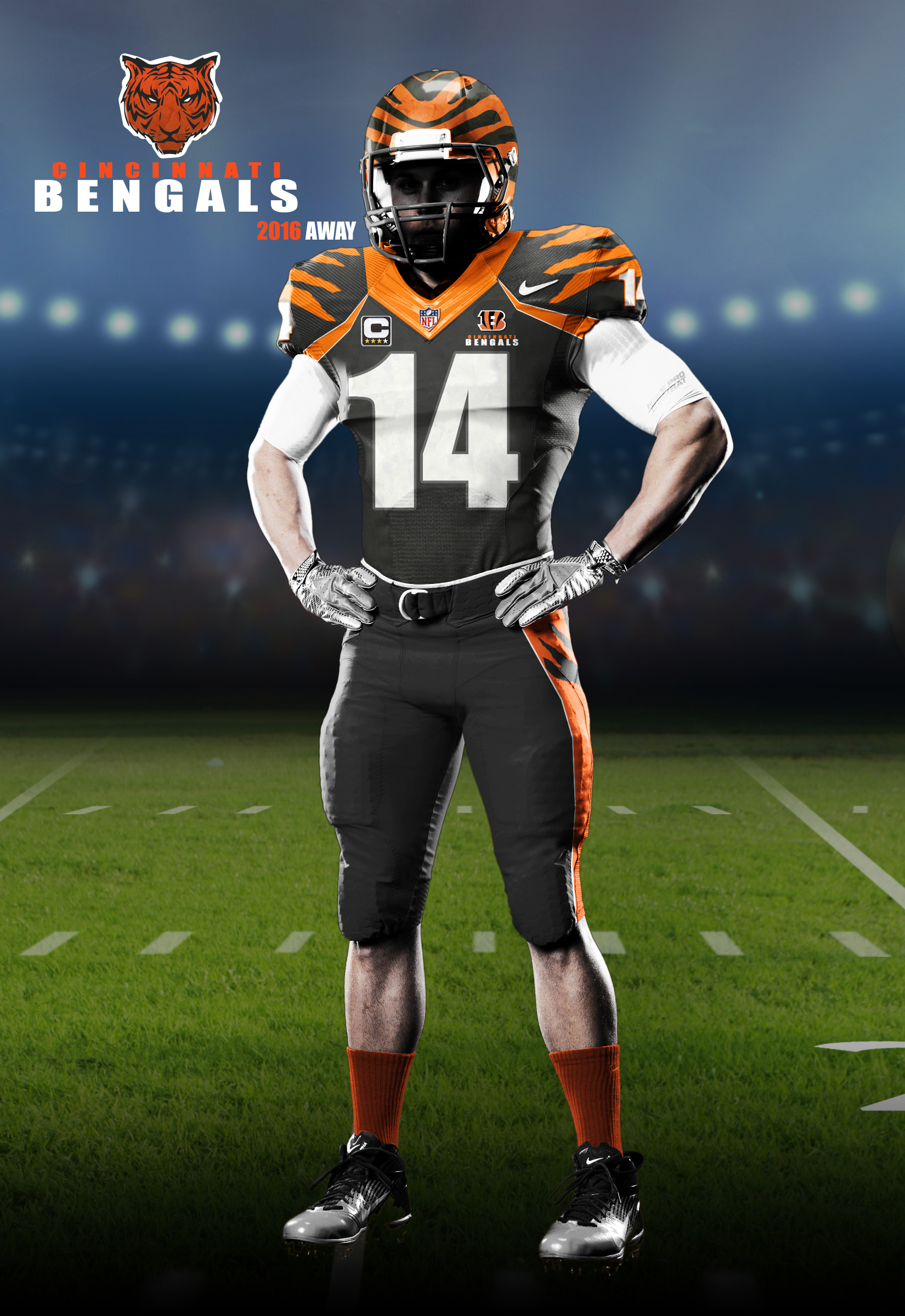 Cincinnati Bengals Uniform Concept; Away